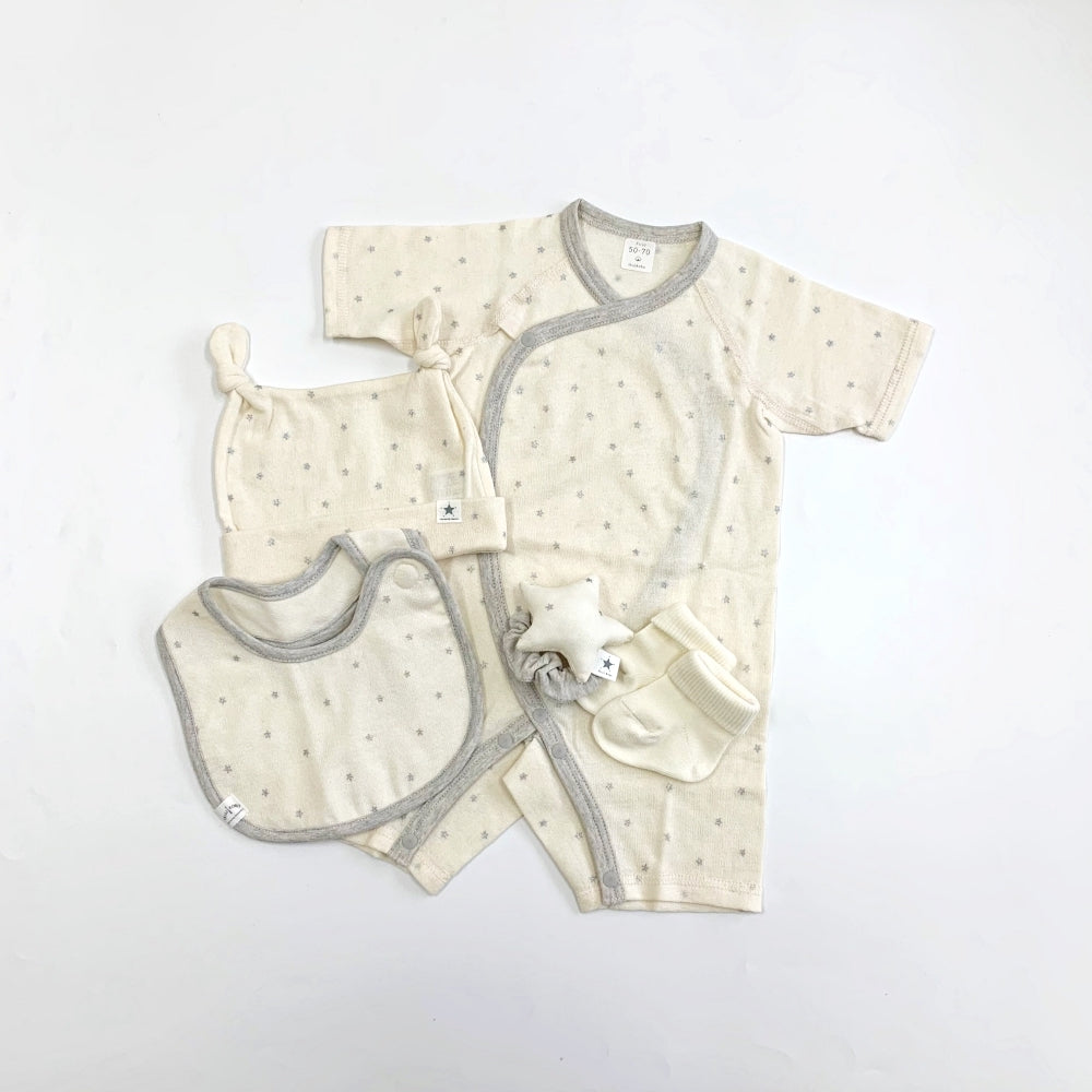 ギフトセットA(オーガニックコンビオール+スタイ+帽子+靴下+にぎにぎ)