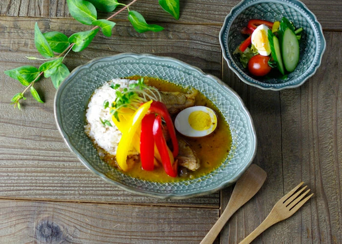 フレンチレース楕円鉢