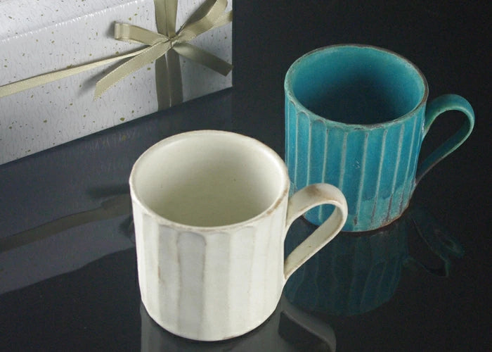 マグカップセット スクエアマグ kinari&シャビーターコイズ