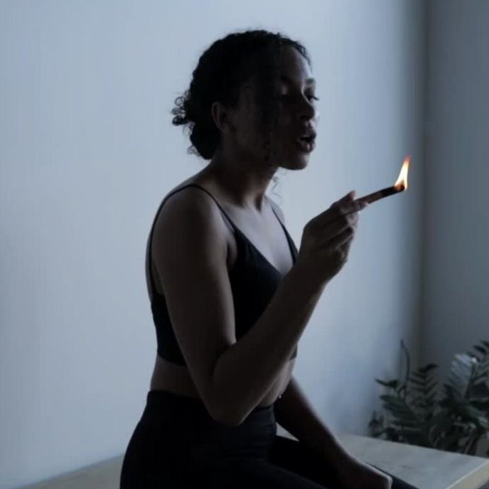 Palo Santo Bottle & Eco Stone Holder set