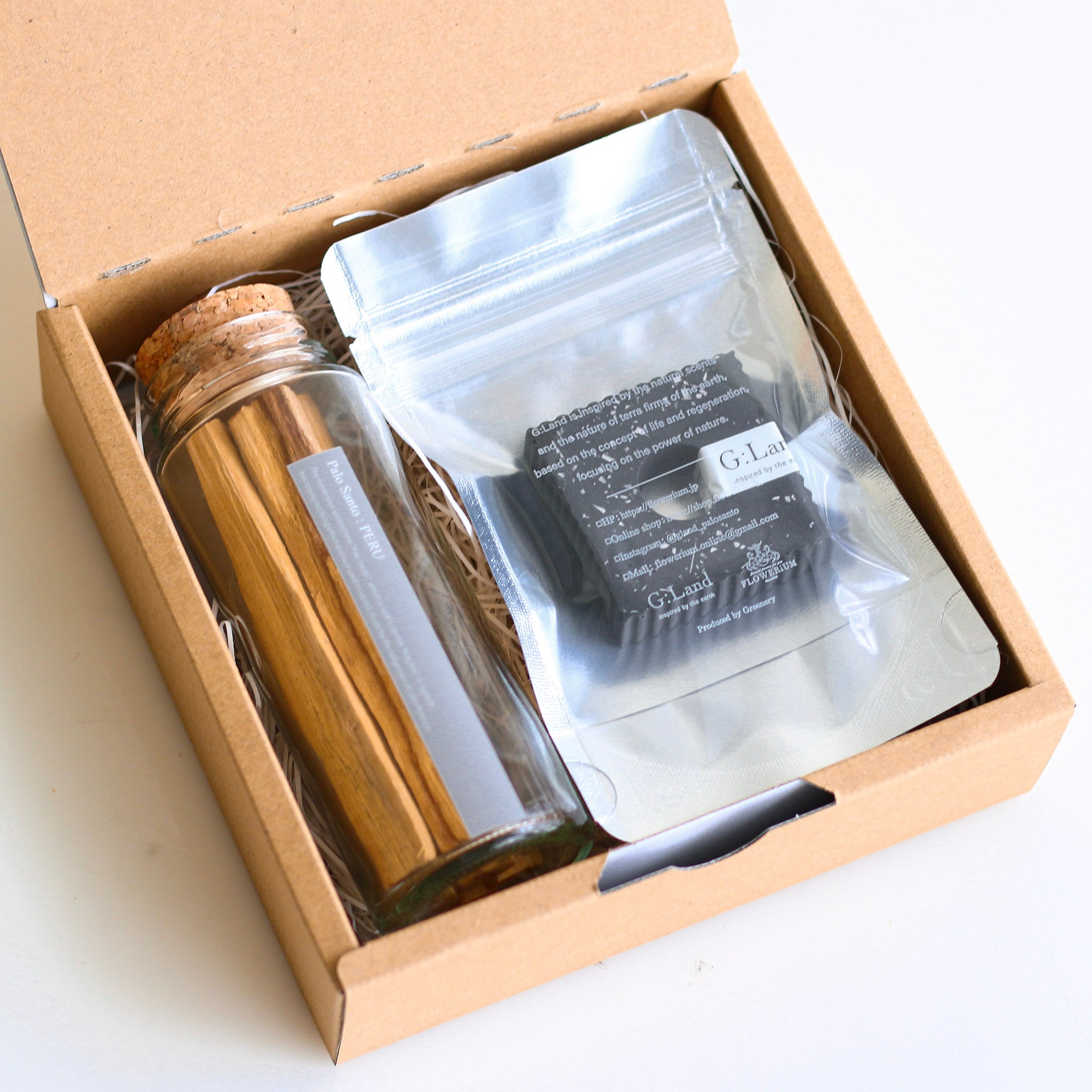 Palo Santo Bottle & Eco Stone Holder set