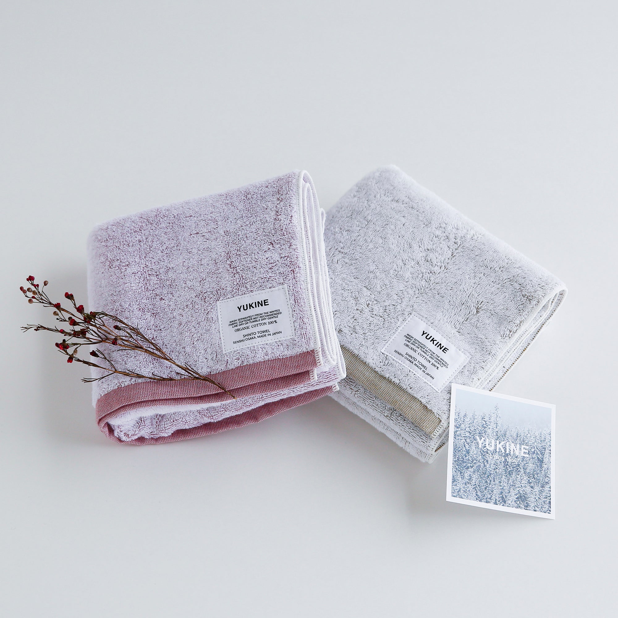 YUKINE/MINI BATH TOWELとFACE TOWELの1色セット<相手が選べるギフト対象>