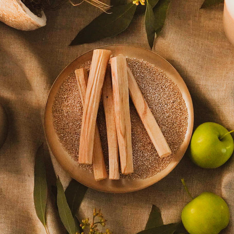 Palo Santo Bottle & Eco Stone Holder set