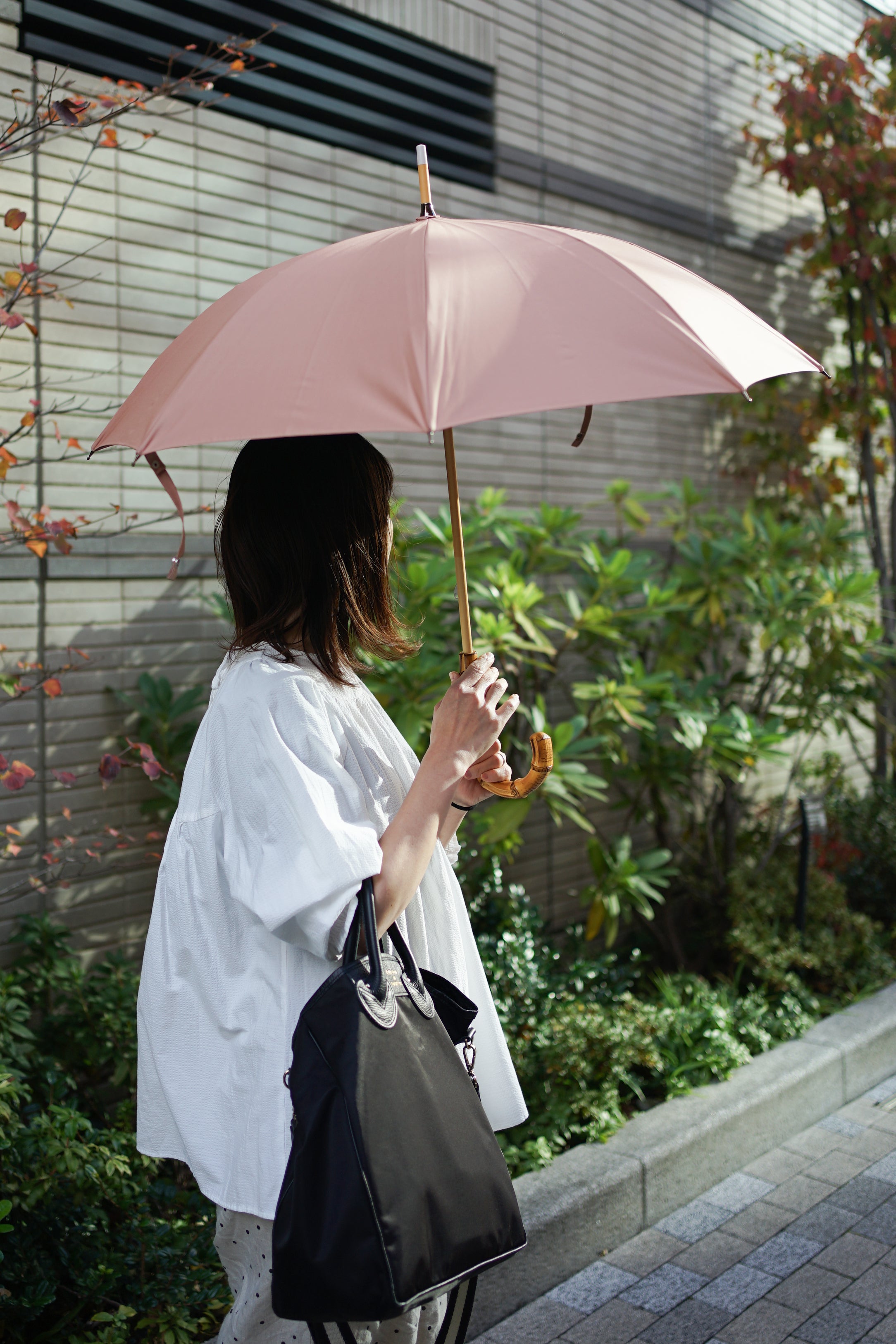 コットンローンシェード 長傘 50cm 8本骨（日傘・晴雨兼用・一級遮光）<相手が選べるギフト対象>