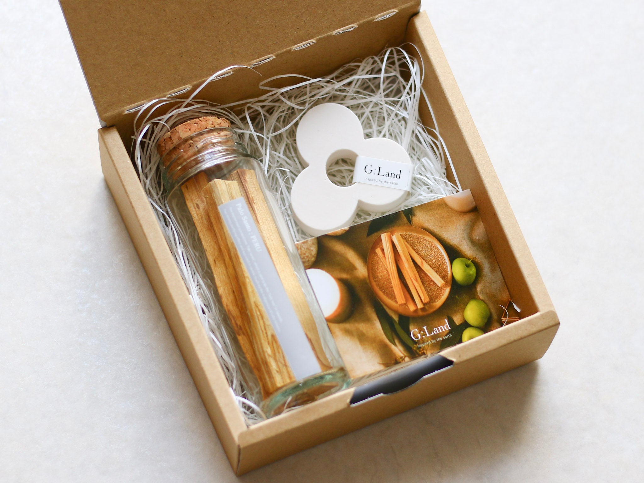 Palo Santo Bottle & Eco Stone Holder set